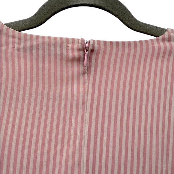 New! Fourteenth Place stripped long sleeve dress, layered, ruffles, pink, XS - Picture 5 of 8